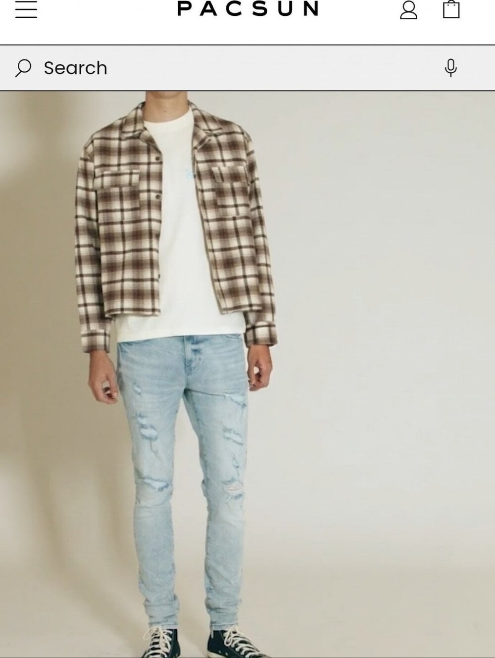 PacSun Light Blue Ripped Skinniest Jeans Size 32x32